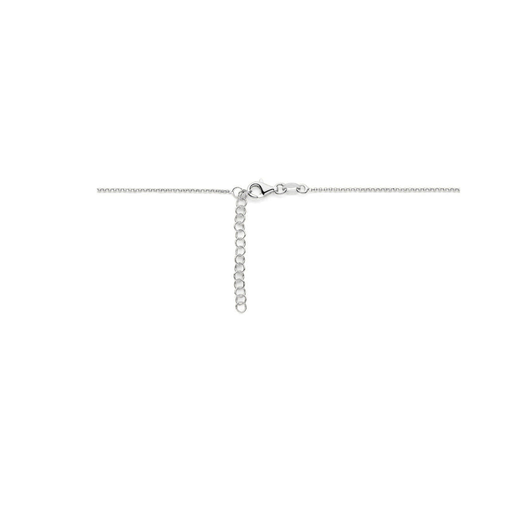 Halskette Herzen 41 + 4 cm Silber rhodiniert