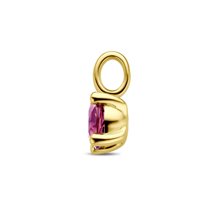 Anhänger rosa Rhodolit 14K Gelbgold