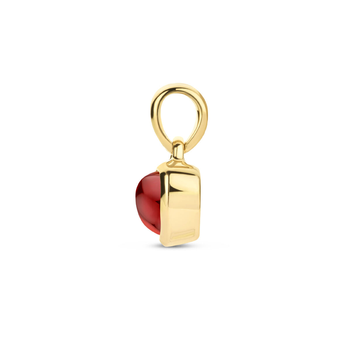 Anhänger Herz Granat 14K Gelbgold