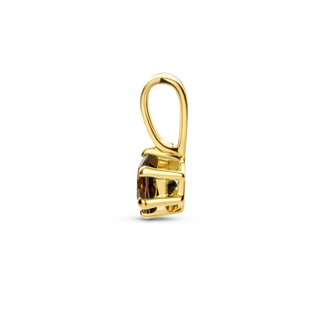 Anhänger Rauchquarz 14K Gelbgold