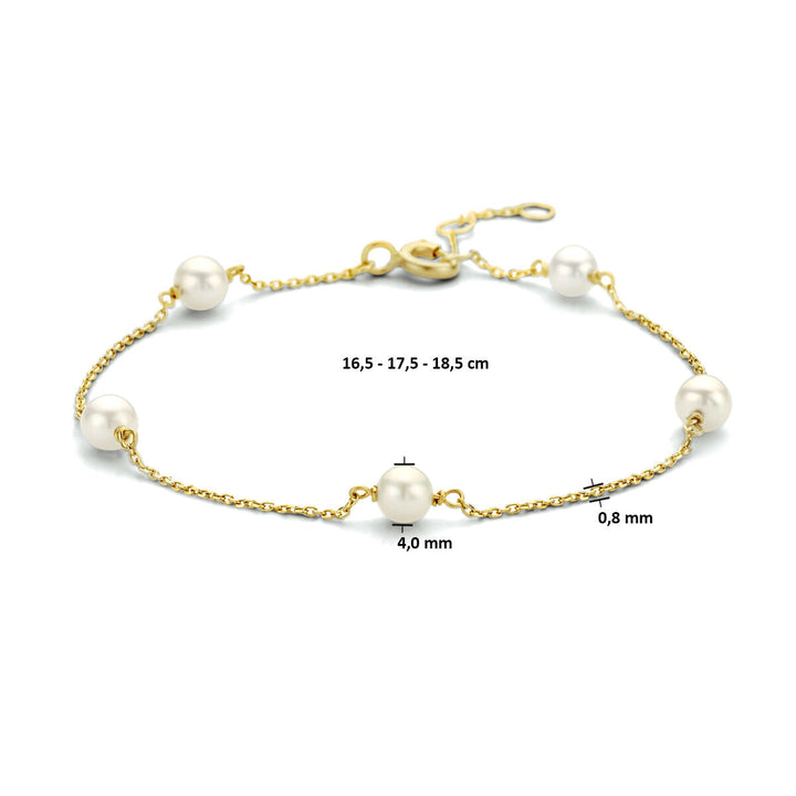 Goldarmband Damenperle 14K