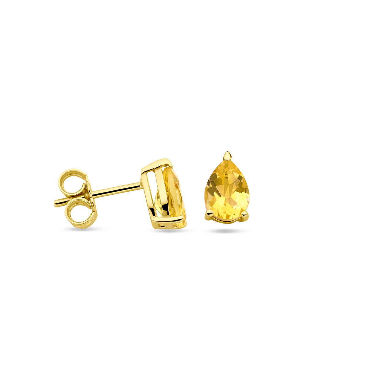 Ohrstecker Citrin 14K Gelbgold