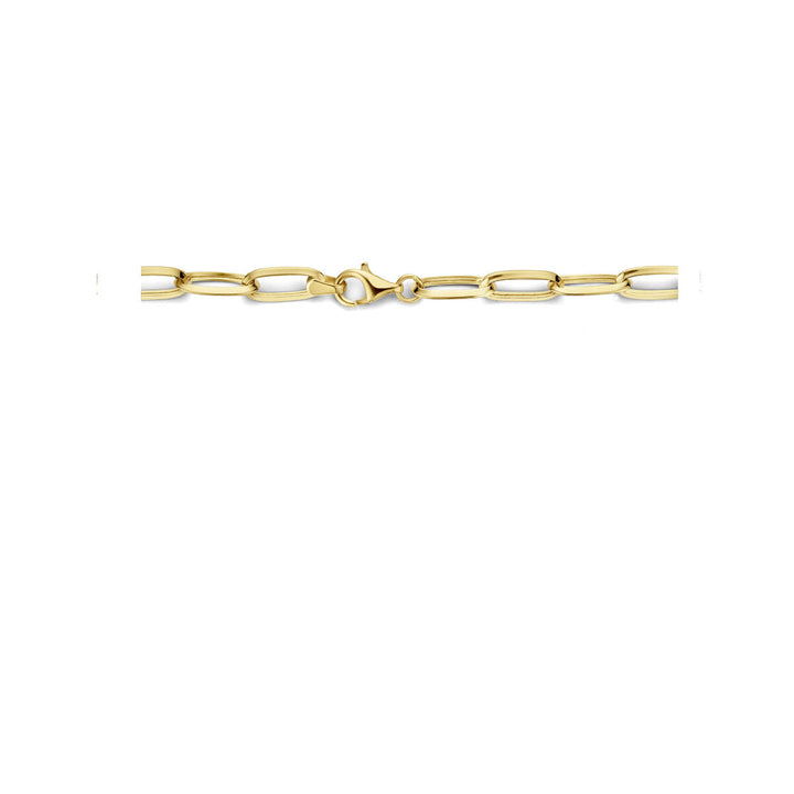 Halskette Büroklammer spitzes Rohr 6,0 mm 43 cm 14K Gelbgold