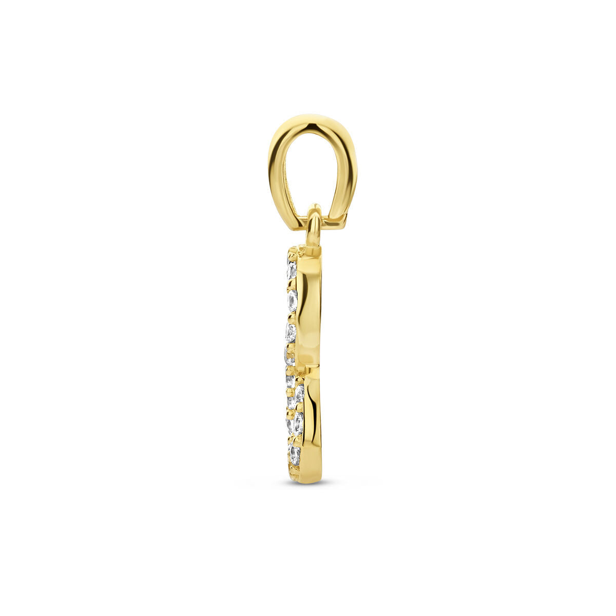 Anhänger Infinity Zirkonia 14K Gelbgold