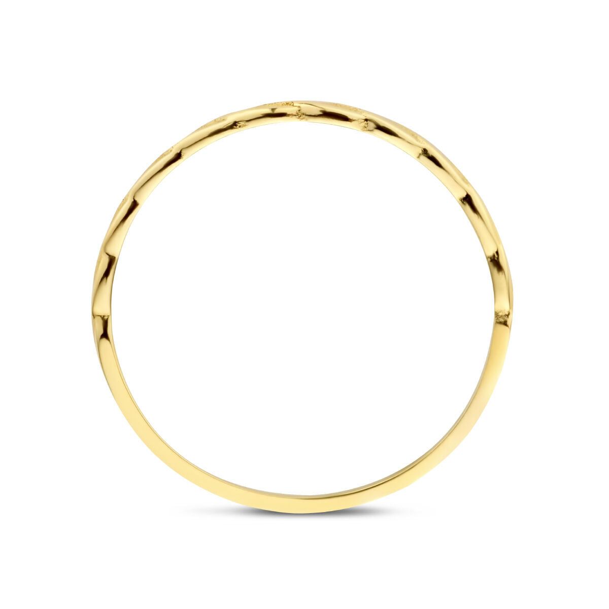 Gelbgoldring gedreht 14K