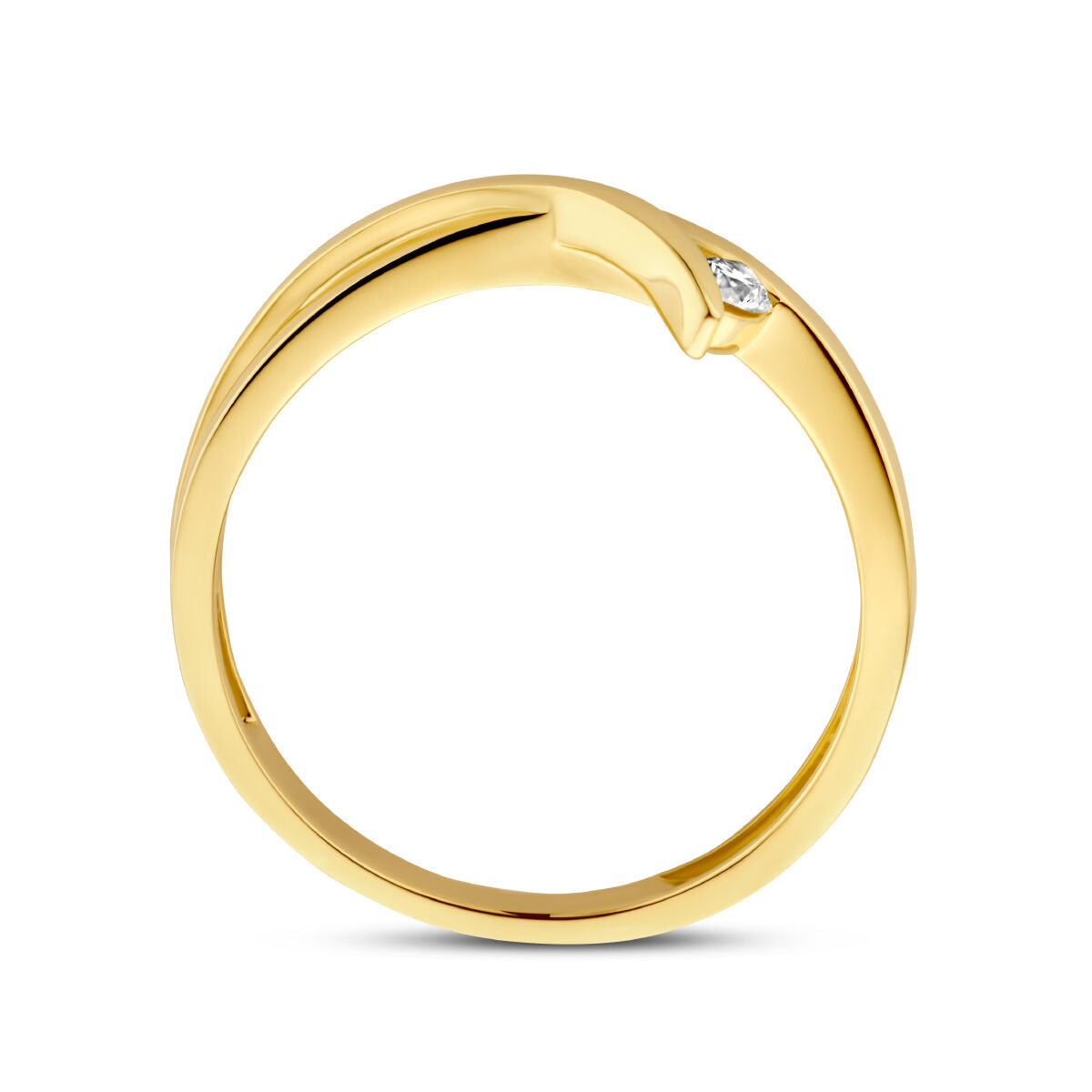 Ring Diamant 0,06 ct h SI 14K Gelbgold