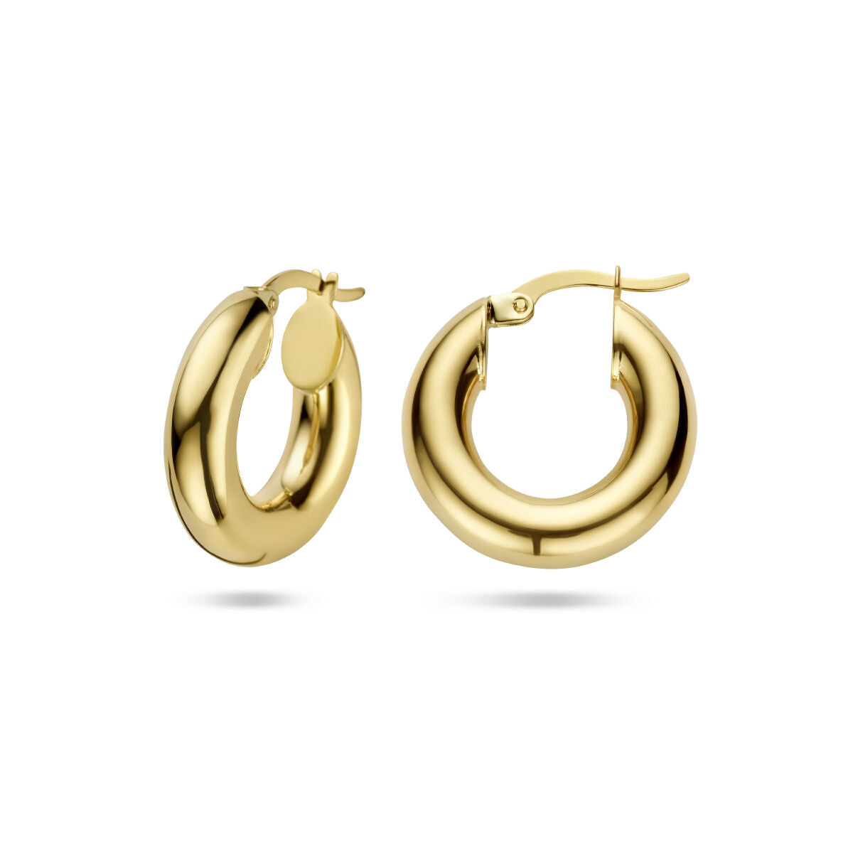 Ohrringe 5,0 mm Rundrohr 14K Gelbgold