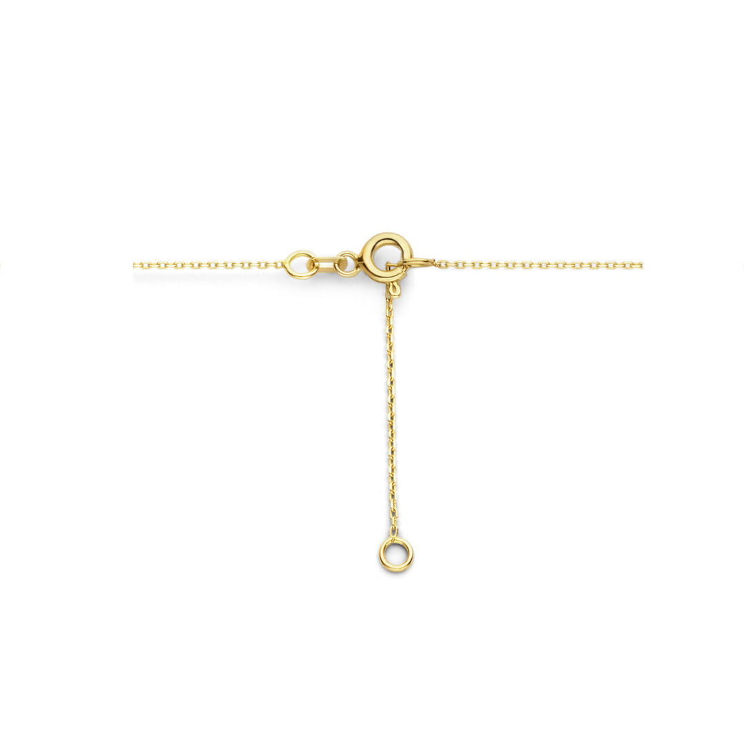 Gold Damenhalskette Kleeblatt 14K