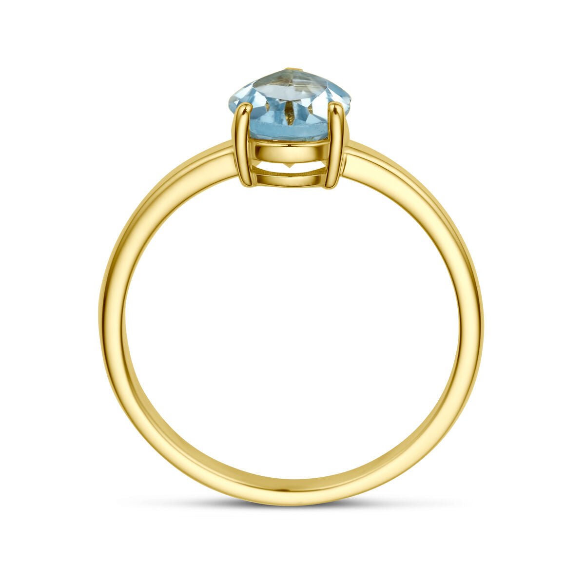 Ring Blautopas 14K Gelbgold