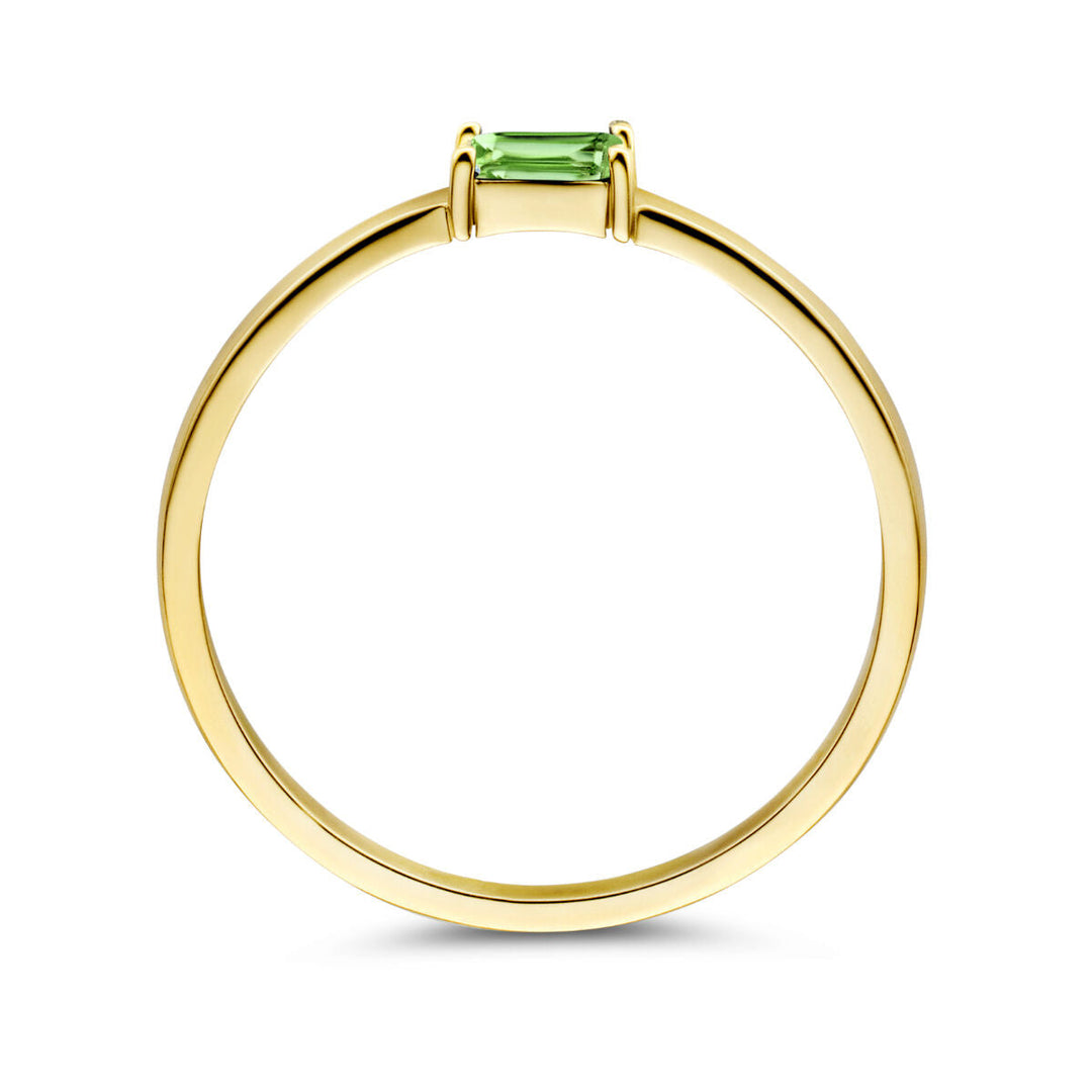 Ring mit Geburtsstein Smaragd 14. Mai Gelbgold