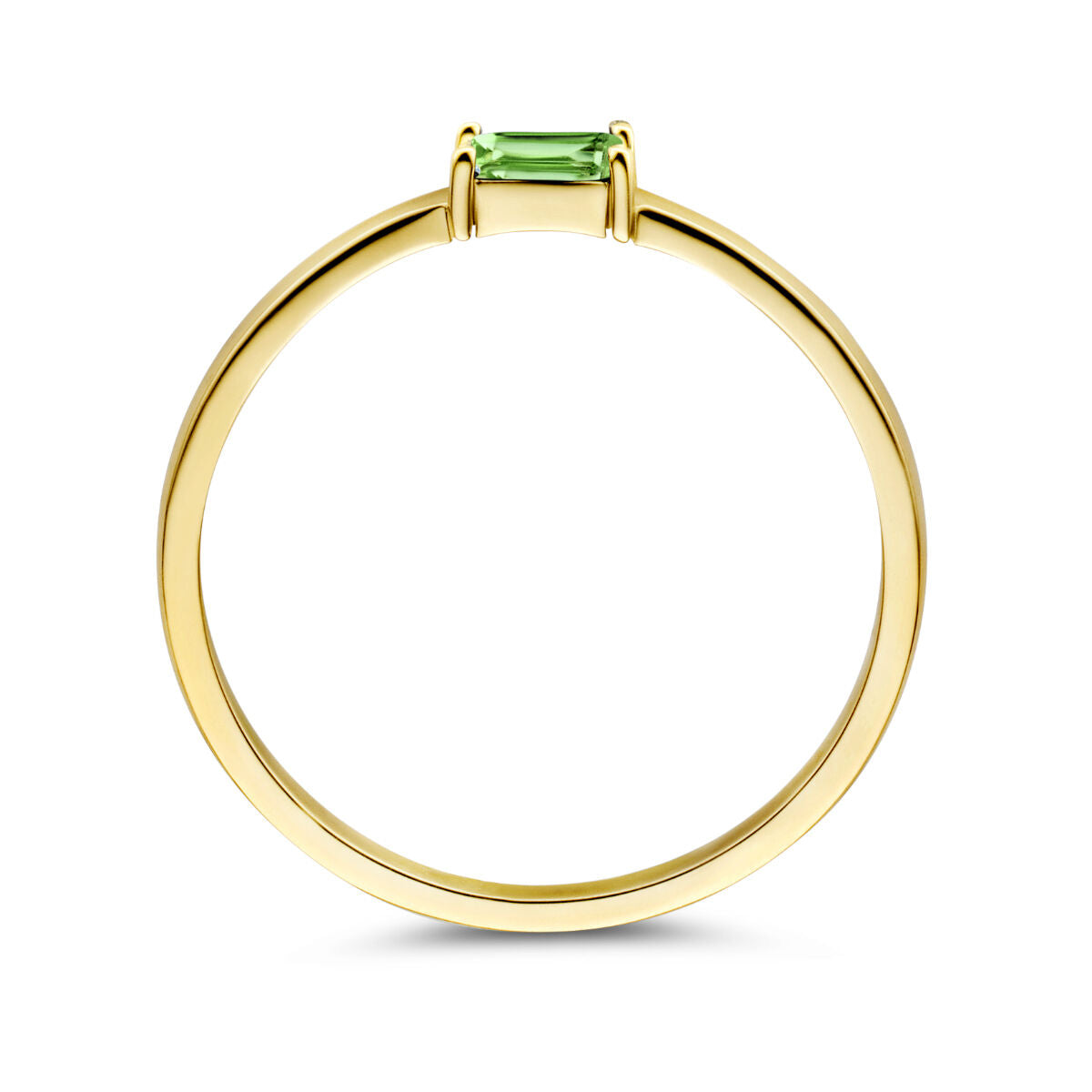 Ring mit Geburtsstein Smaragd 14. Mai Gelbgold