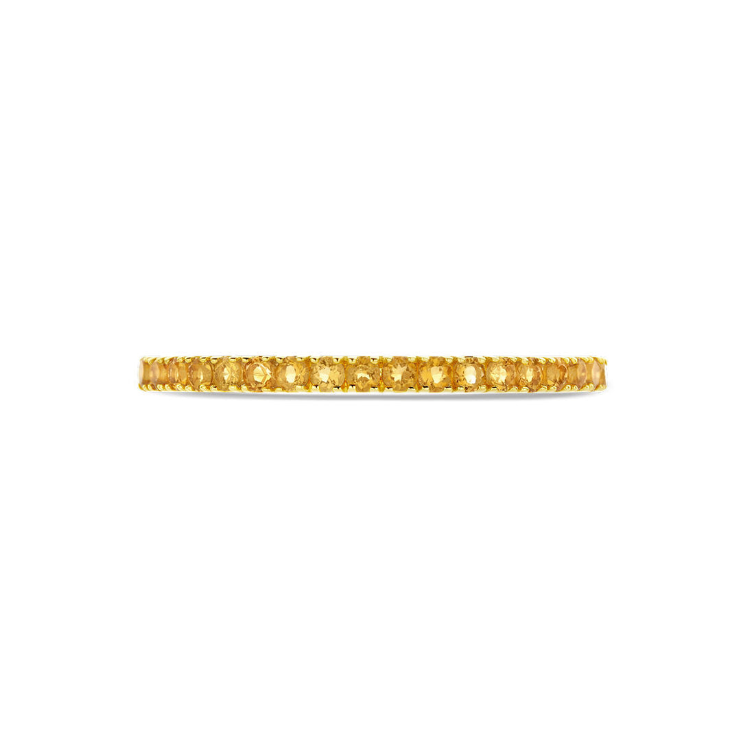 De Van der Kooij Collectie ring met geboortesteen citrien november in 14K geelgoud is een elegante dames sieraad, prachtig weergegeven op een witte achtergrond.