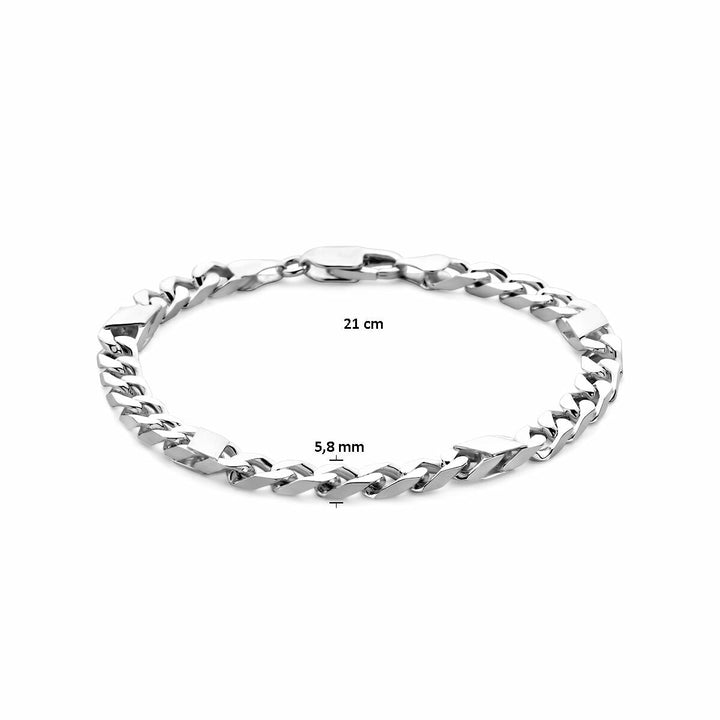 Silberarmband Herren-Gourmette mit Zwischenstück 5,8 mm