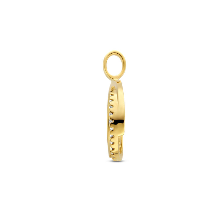 Anhänger runder Diamant 0,13 ct h SI 14K Gelbgold