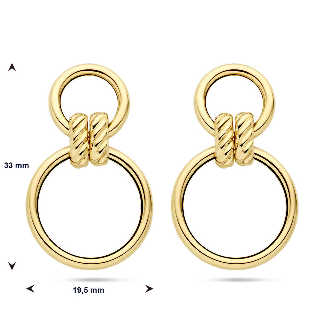 Ohrringe Kreise 14K Gelbgold