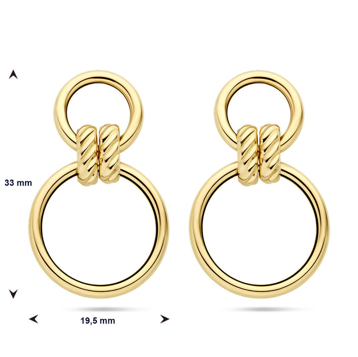Ohrringe Kreise 14K Gelbgold
