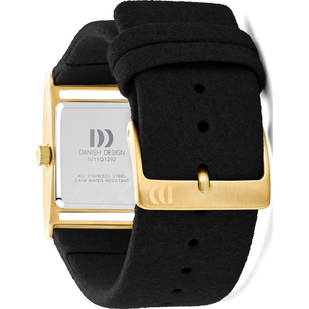Dänische Design-Damenuhr mit schwarzem Zifferblatt – IV11Q1292