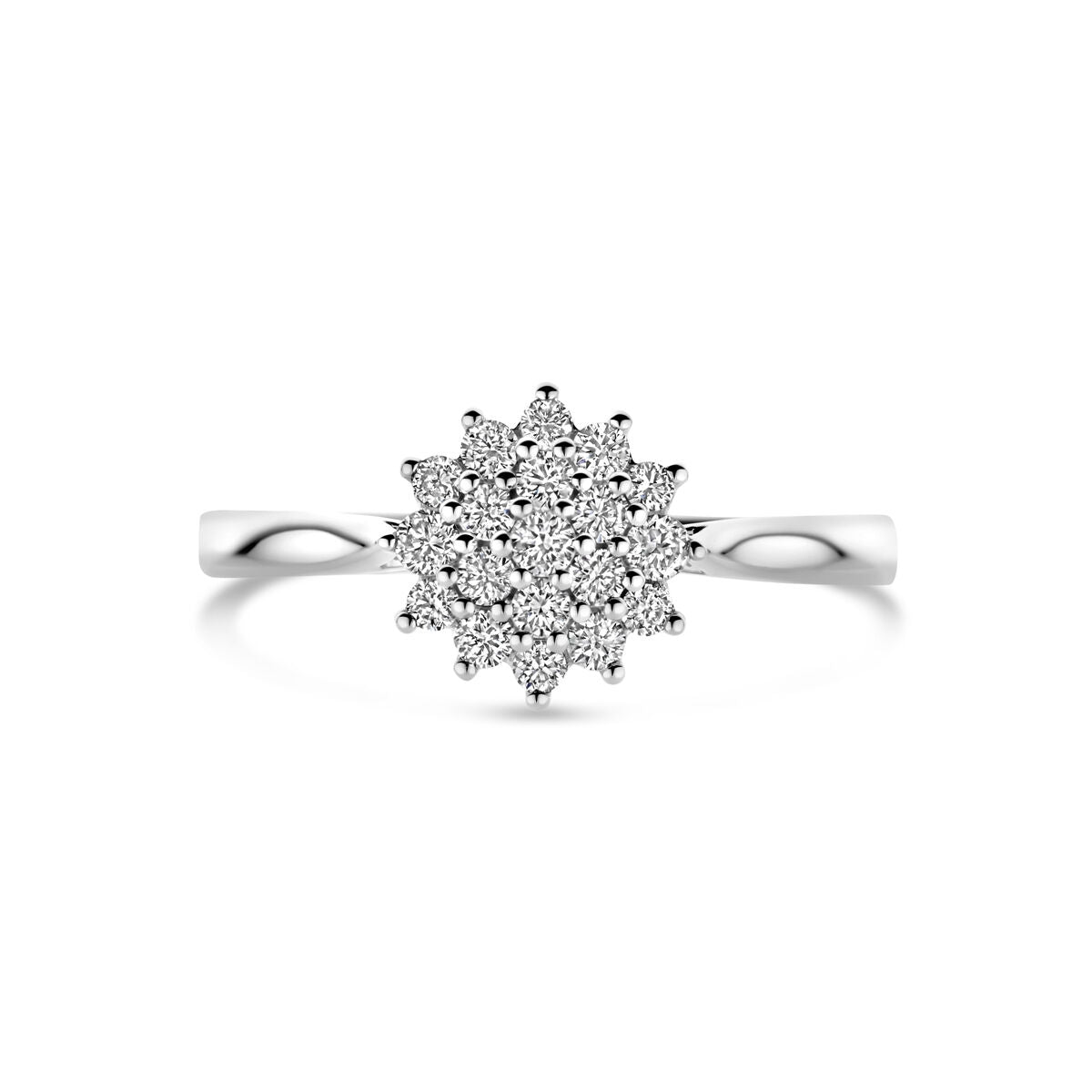 Ring Laborgezüchteter Diamant 0,33ct H SI 14K Weißgold