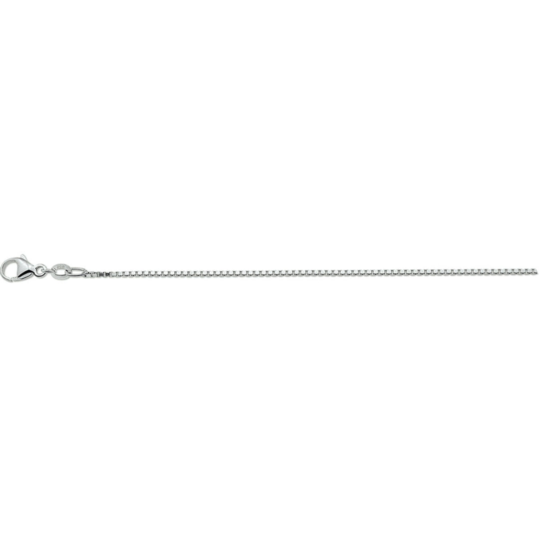 Collier aus 1,1 mm Silber mit Karabinerverschluss und feiner Venezianerkette
