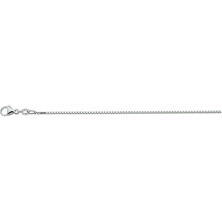 Collier aus 1,1 mm Silber mit Karabinerverschluss und feiner Venezianerkette