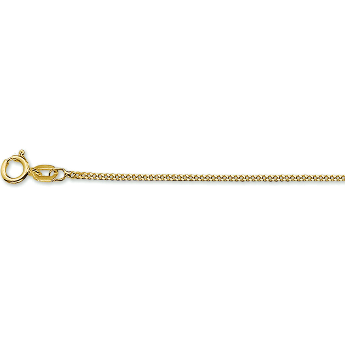 Collier aus 14K Gelbgold mit 4-seitigem Schliff und 1,2 mm Breite