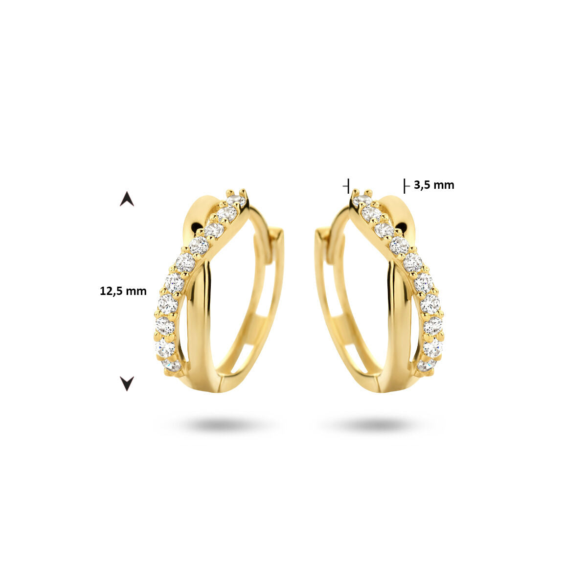 Ohrhänger Zirkonia 14K Gelbgold