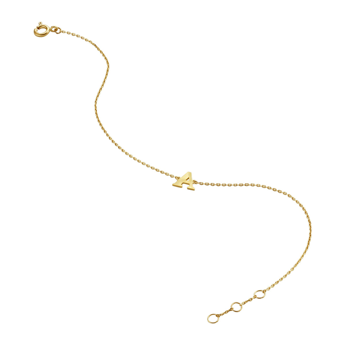 armband letter 14K geelgoud