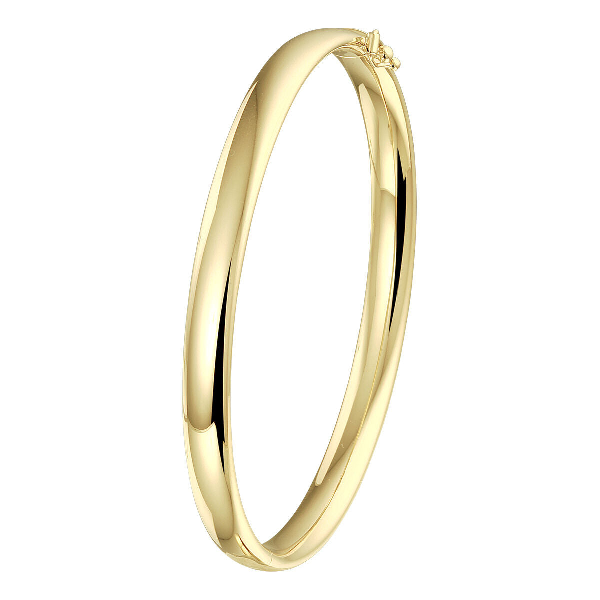 Bangle aus 14K Gelbgold in ovaler Form mit einem Durchmesser von 6 x 60 mm