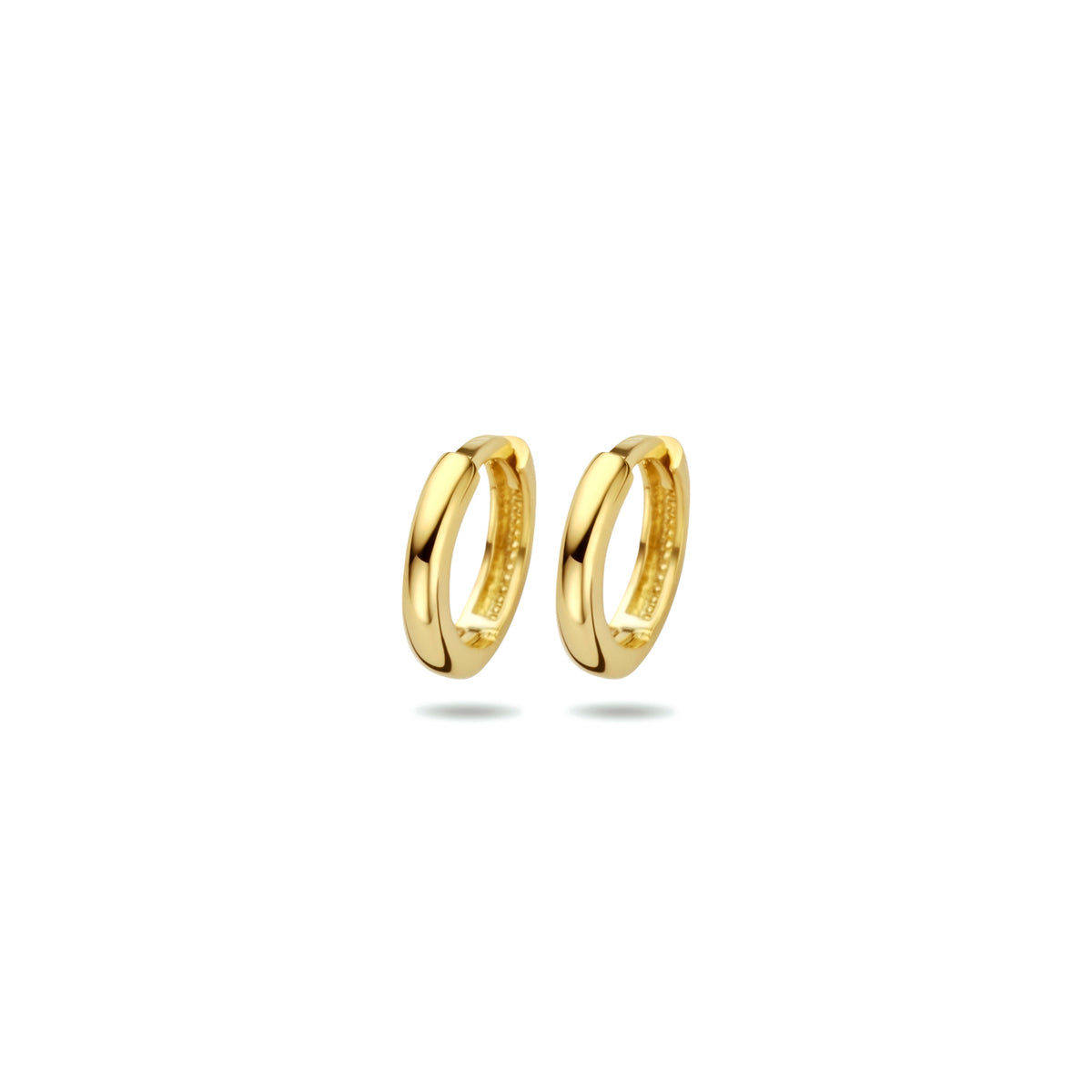 Klapp-Ohrringe aus 14K Gelbgold mit glänzender Oberfläche