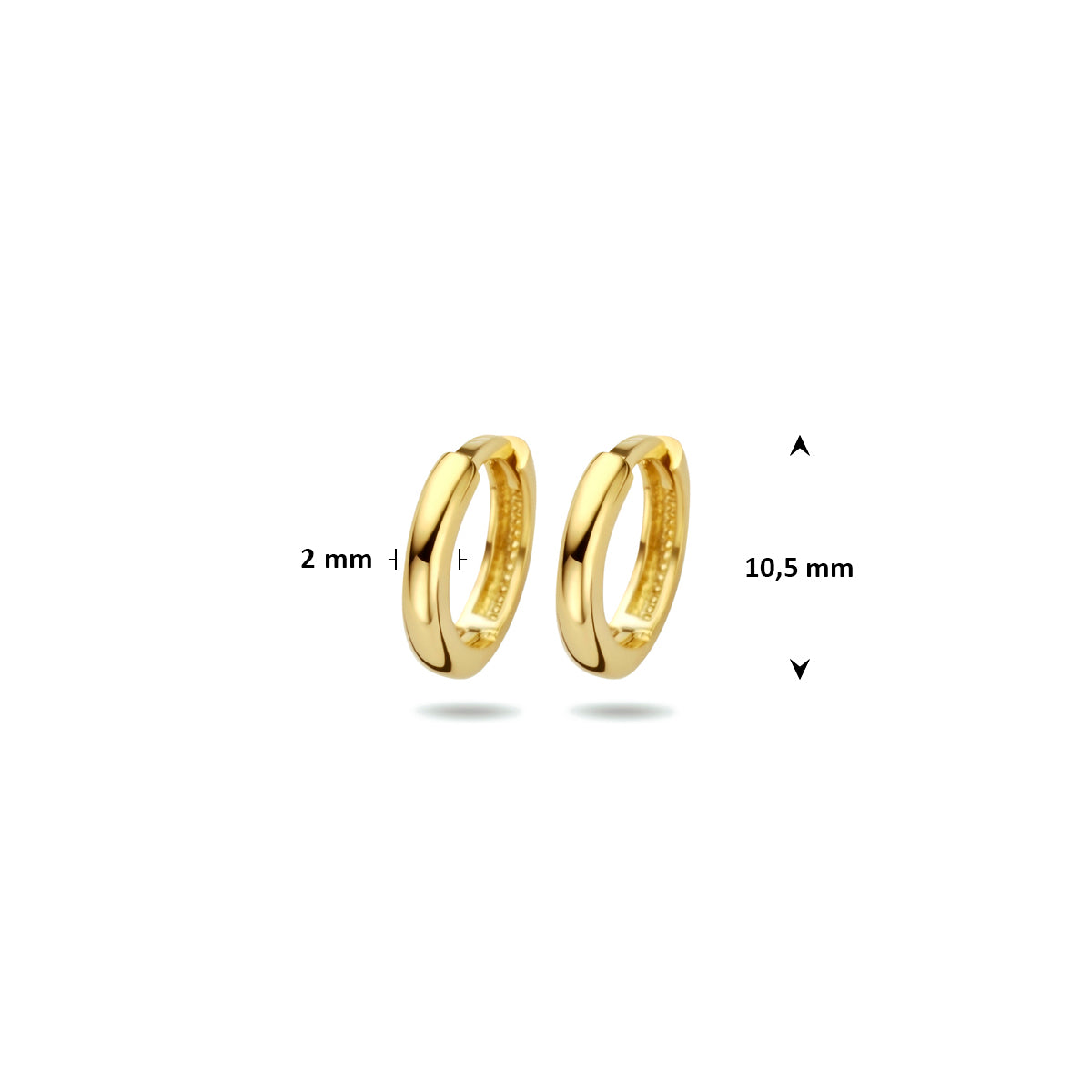 klapoorringen 14K geelgoud