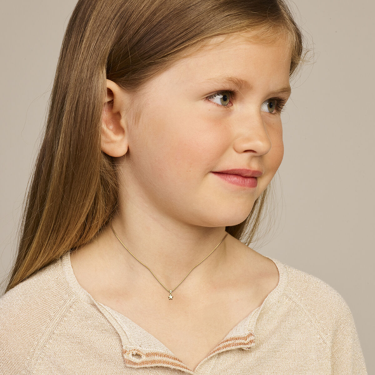 Anhänger Stern 14K Gelbgold