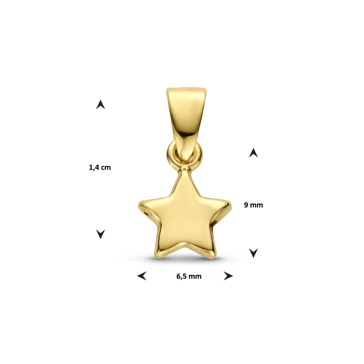 Anhänger Stern 14K Gelbgold