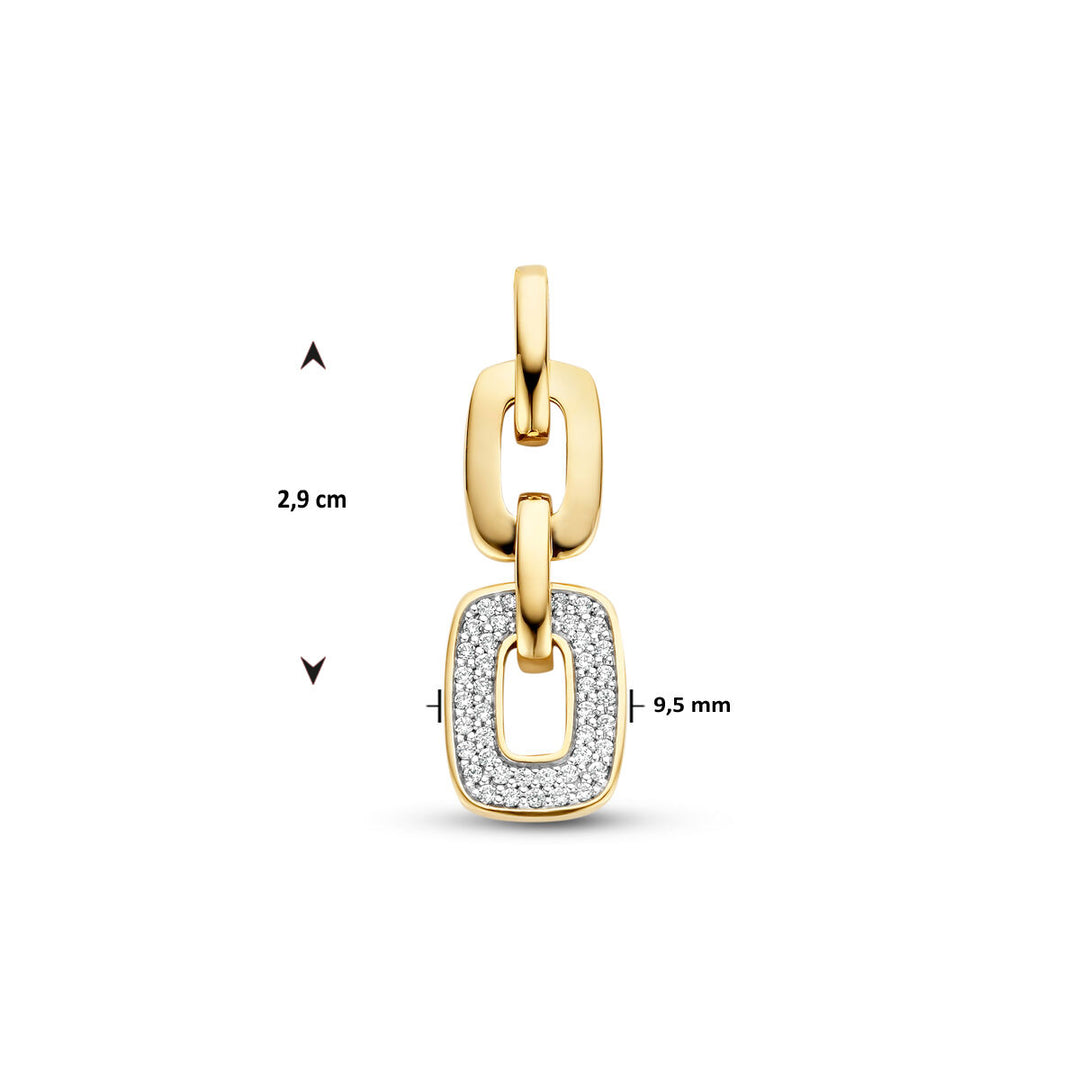 Anhänger-Link-Diamant 0,18 ct H SI 14 K Gelbgold