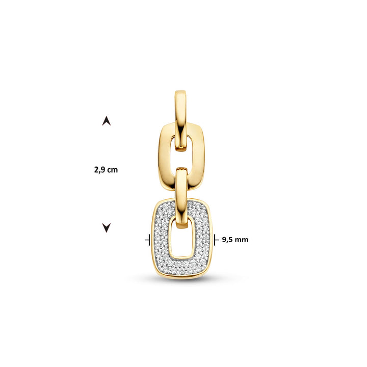 Anhänger-Link-Diamant 0,18 ct H SI 14 K Gelbgold