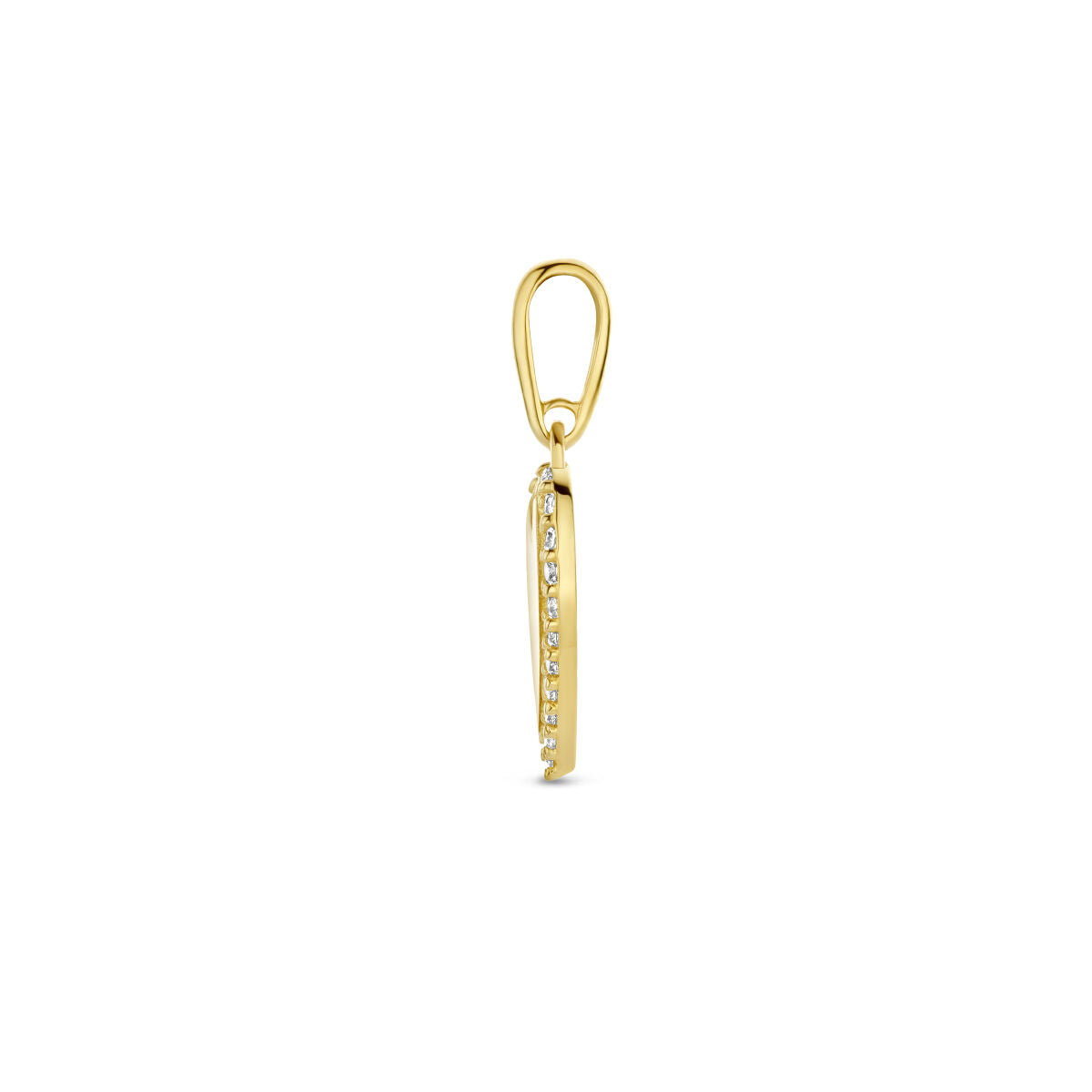 Anhänger Herz Zirkonia 14K Gelbgold