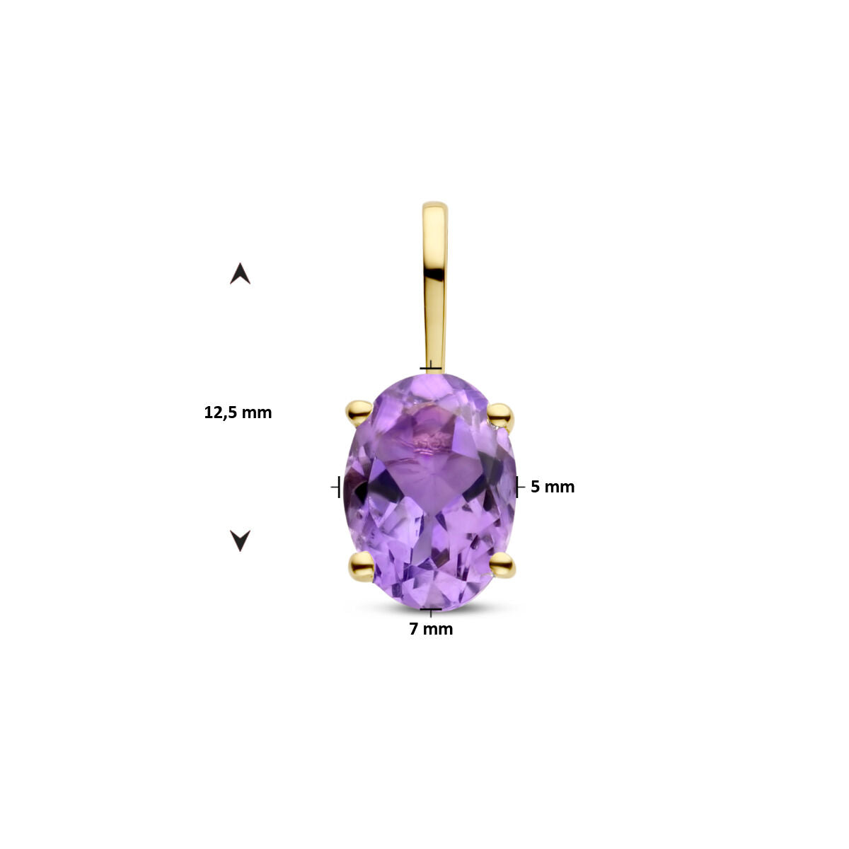 Anhänger mit Geburtsstein 14K Gelbgold