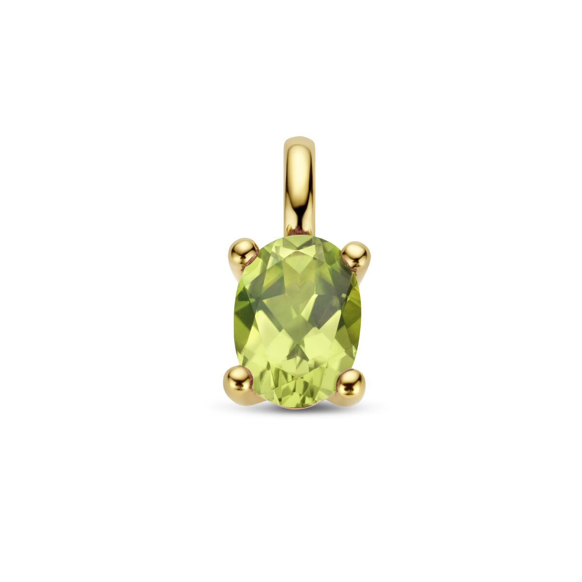 Hänger mit ovalem Peridot in 14K Gelbgoldfassung