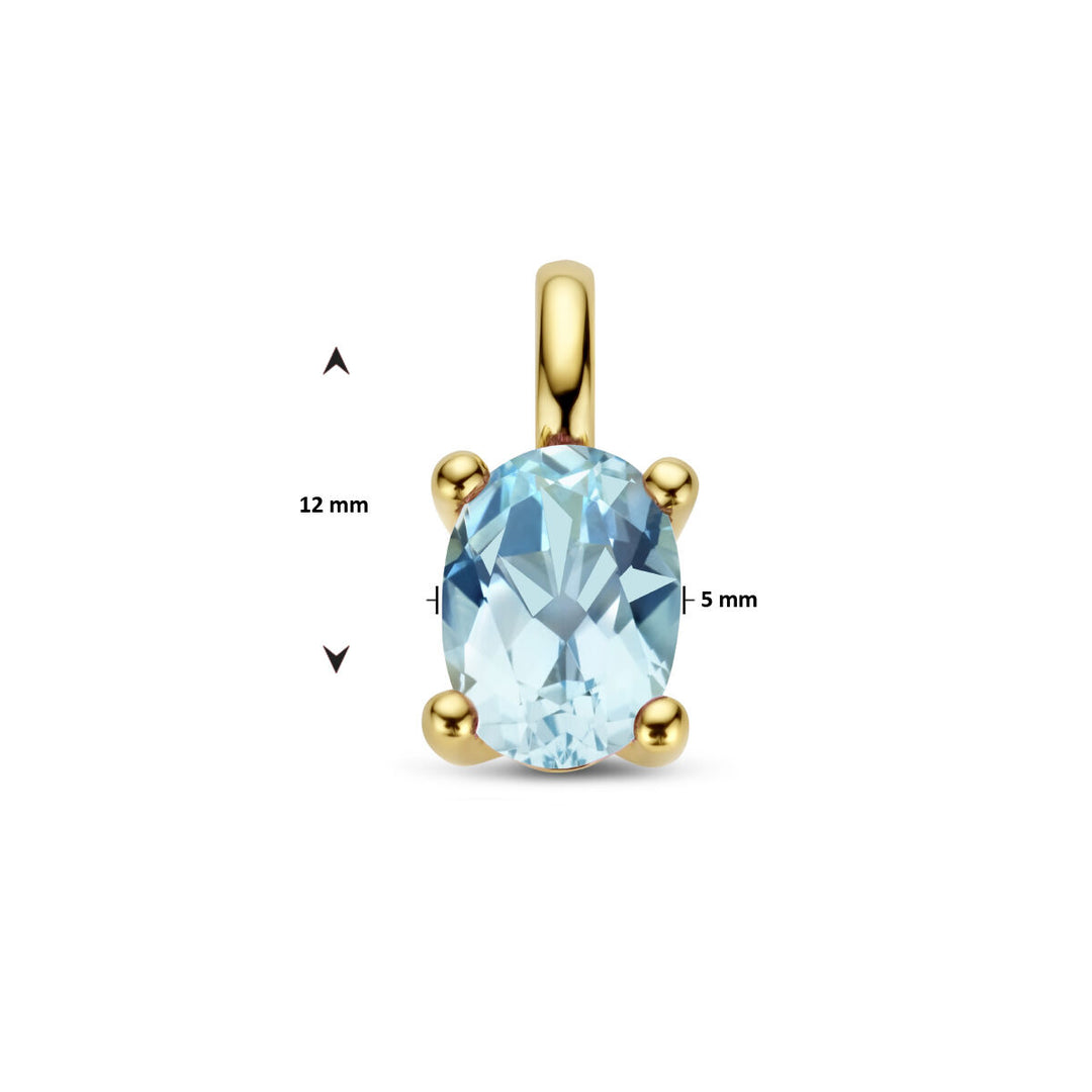 Anhänger Blautopas 14K Gelbgold