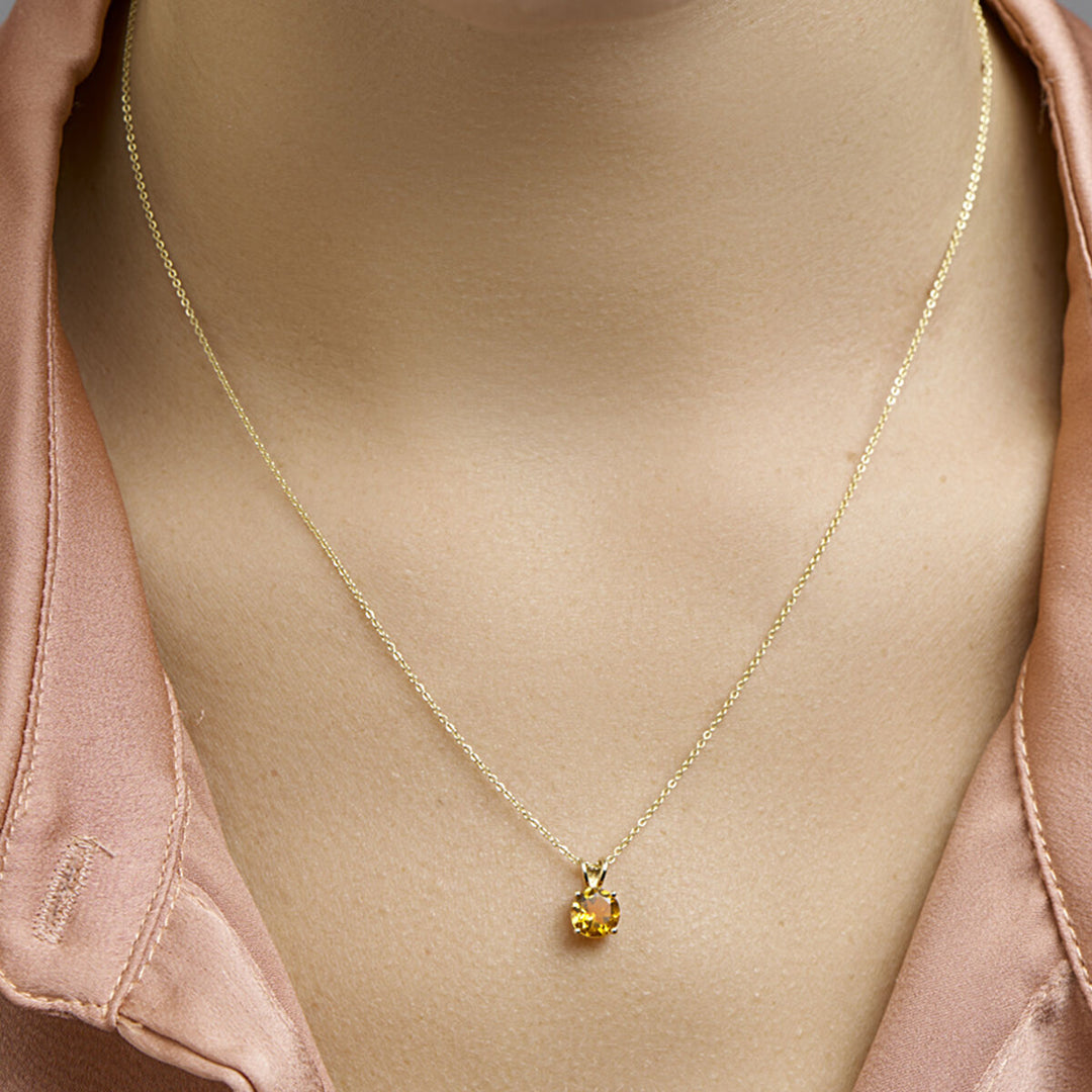 Anhänger Citrin 14K Gelbgold