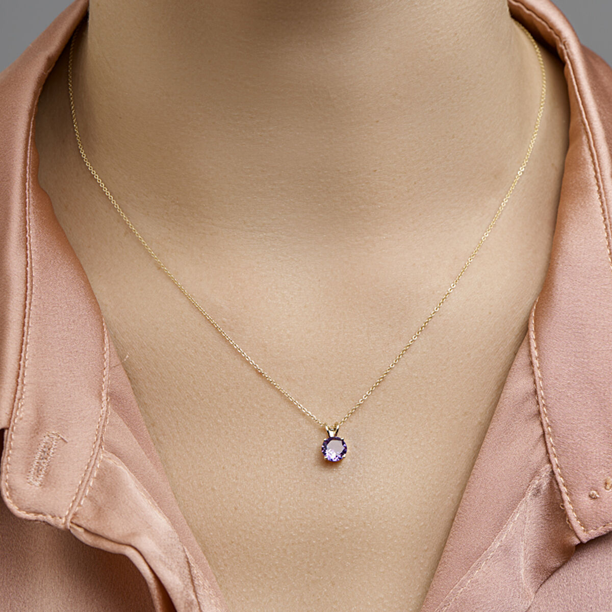 Anhänger Amethyst 14K Gelbgold