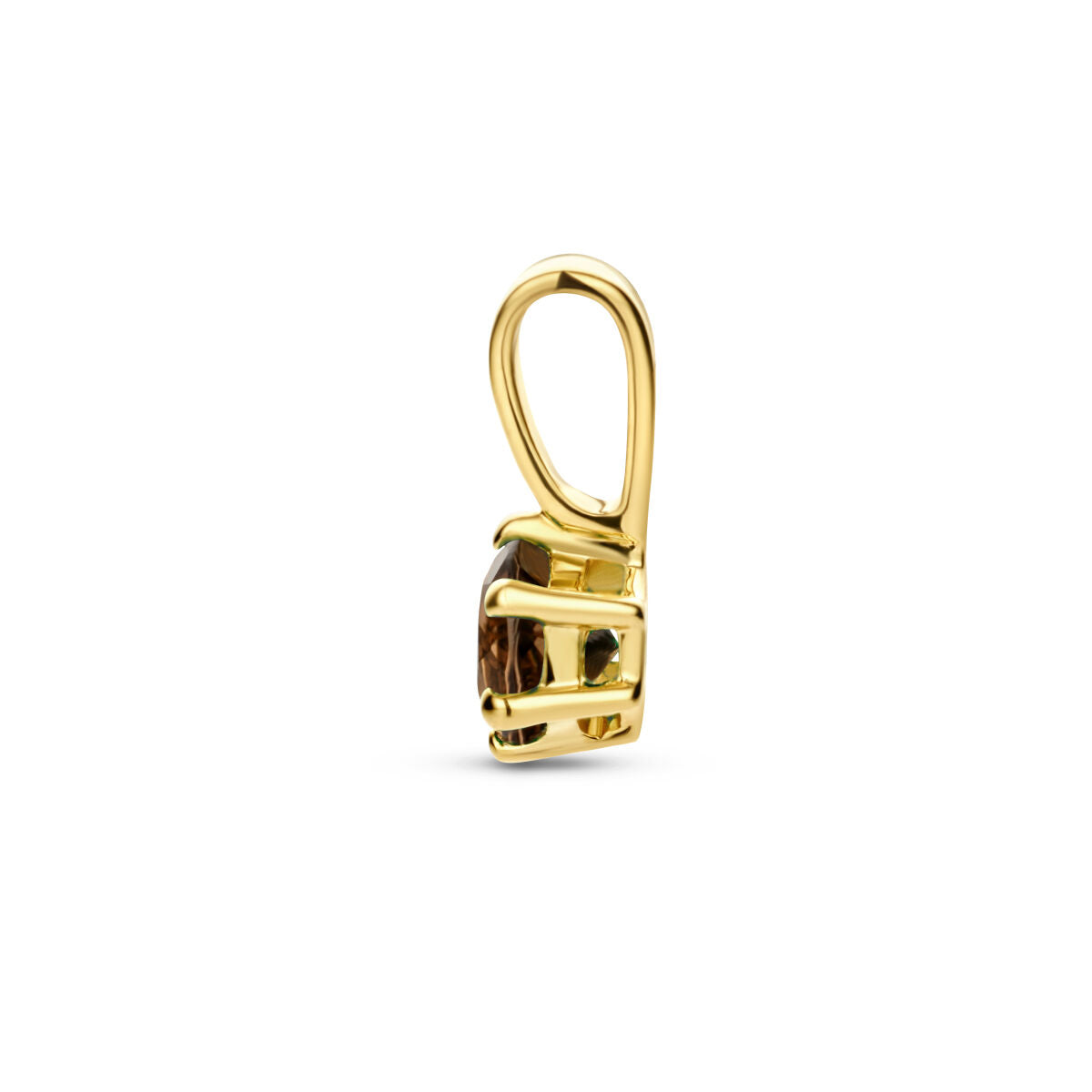 Anhänger Rauchquarz 14K Gelbgold