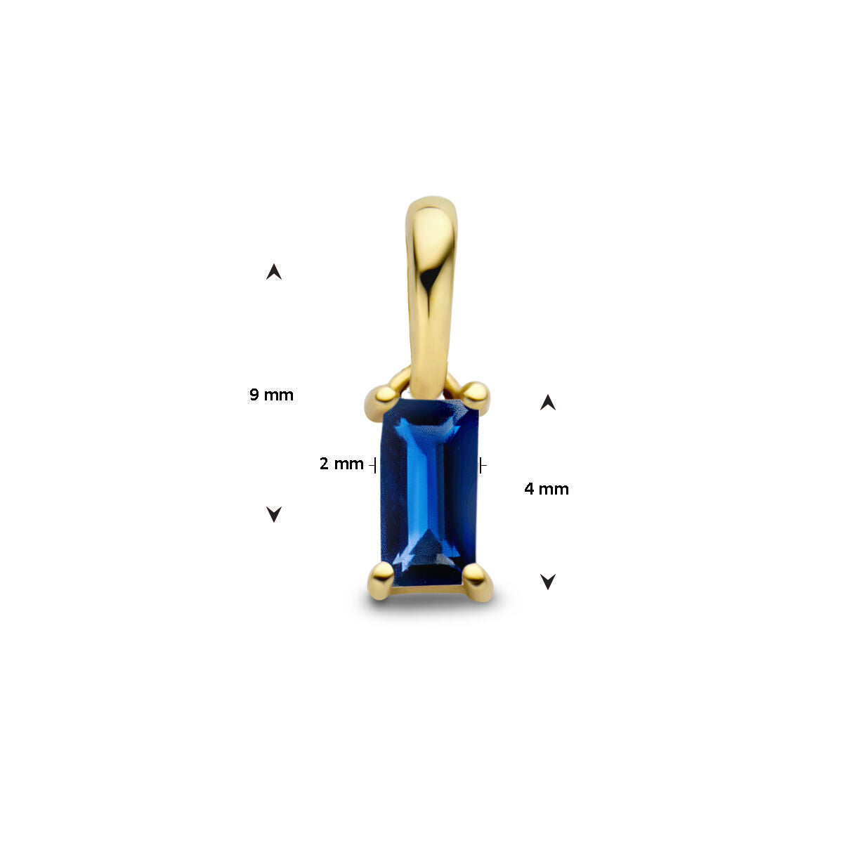 Anhänger mit Geburtsstein 14K Gelbgold