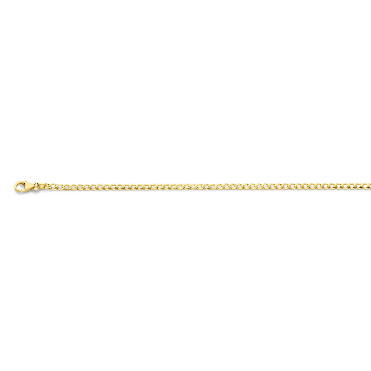 Gourmette aus 14K Gelbgold mit 6-seitiger Schliff, 2,6 mm dick