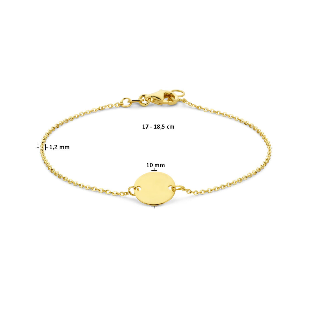 Armbandkreis 17 - 18,5 cm 14K Gelbgold