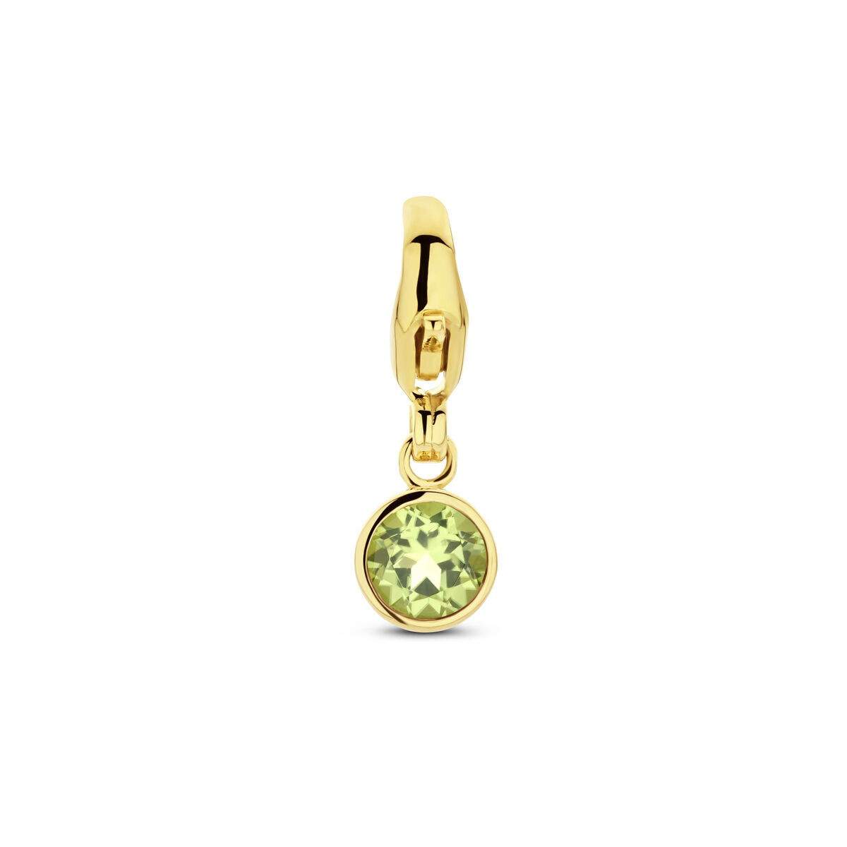 Slotbedel aus 14K Gelbgold mit grünem Edelstein
