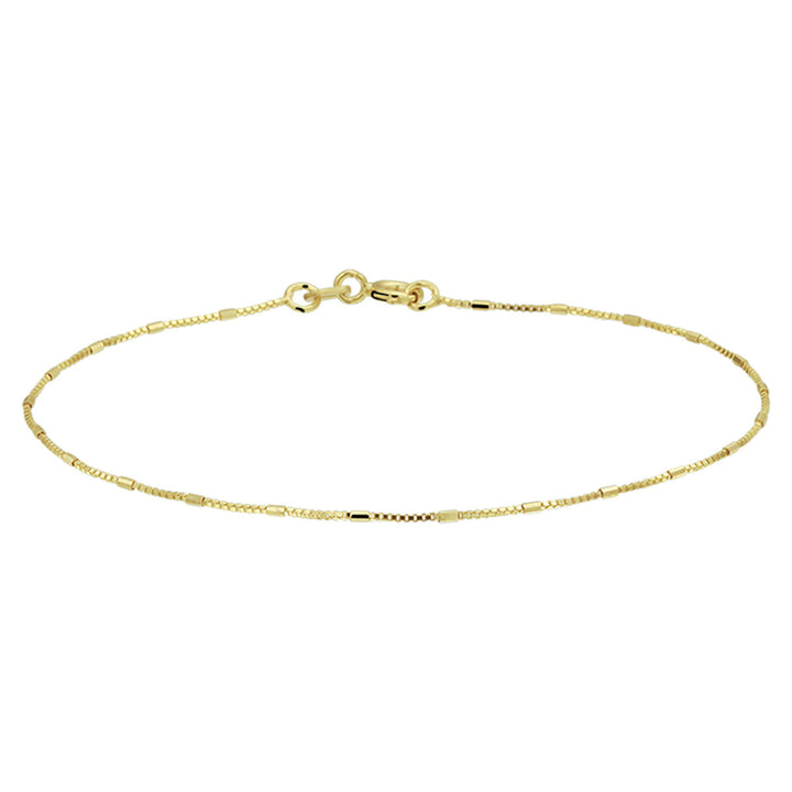 Venezianisches Armband und Stäbe 0,9 mm 18 cm 14 K Gelbgold