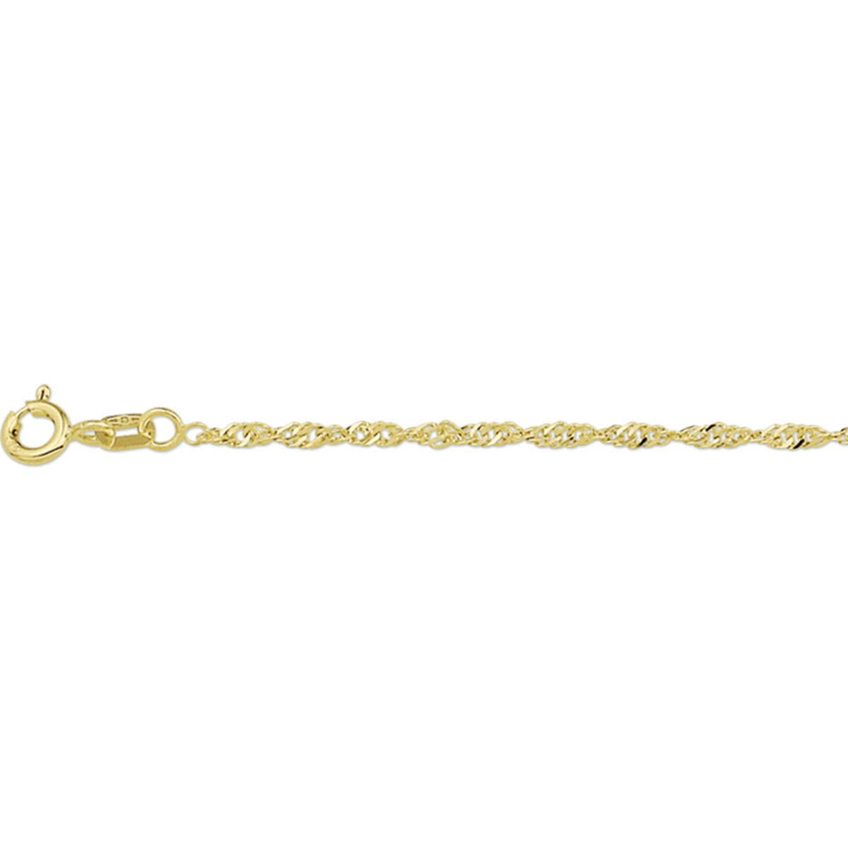 Collier aus 14K Gelbgold mit 1,8 mm dicken, geflochtenen Gliedern