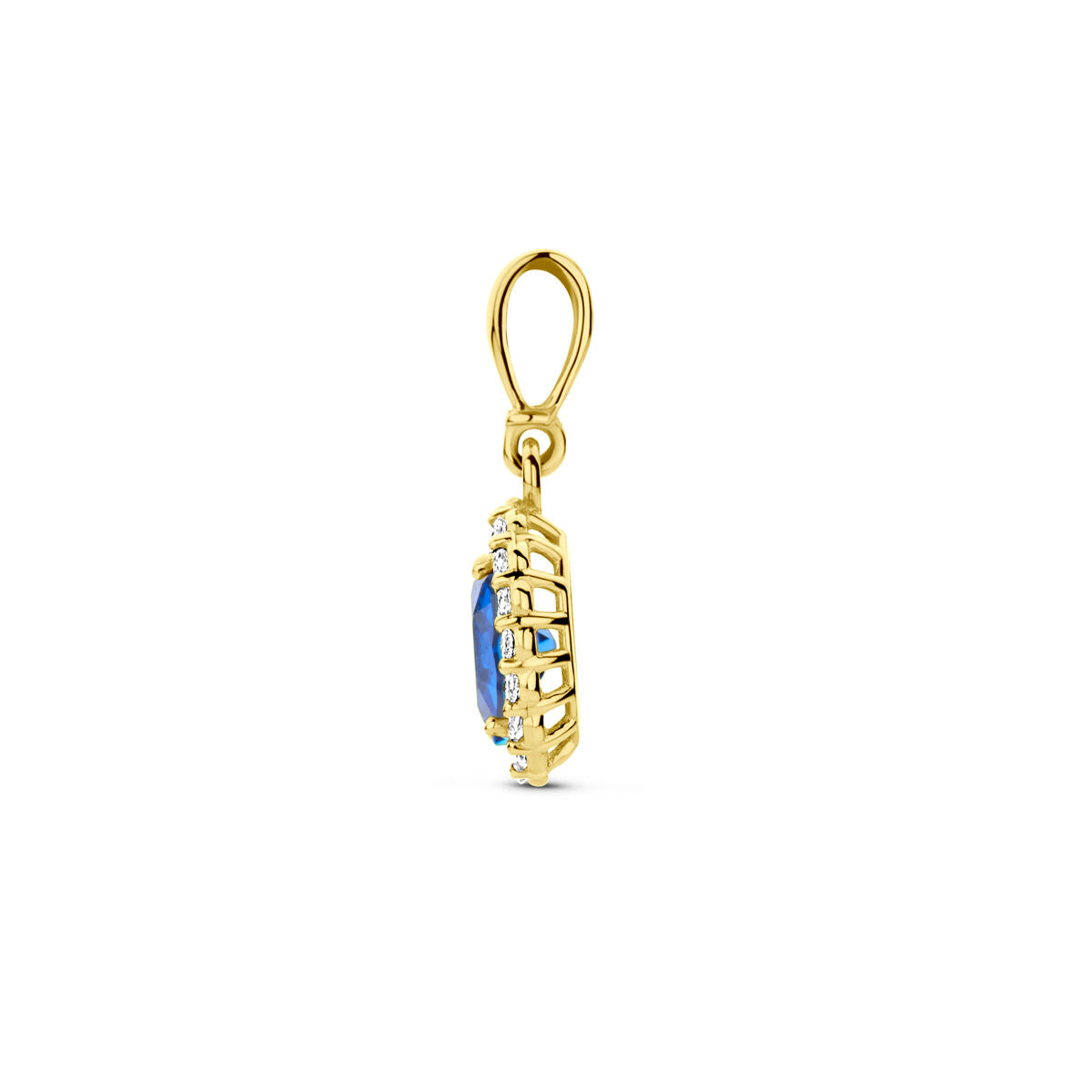 Anhänger mit Geburtsstein-Zirkonia aus 14-karätigem Gelbgold
