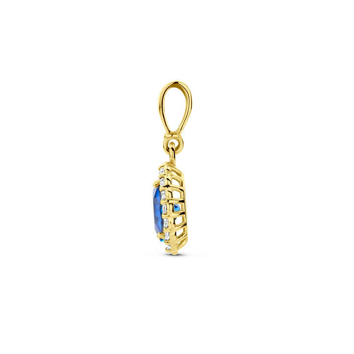 Anhänger mit Geburtsstein-Zirkonia aus 14-karätigem Gelbgold