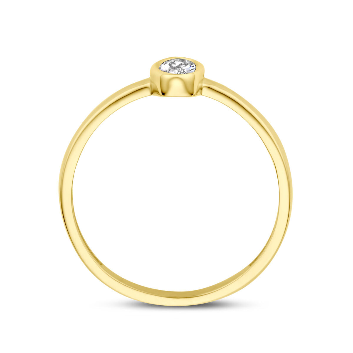 Ring Zirkonia 14K Gelbgold